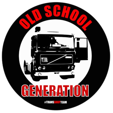 AUTOCOLLANT "OLD SCHOOL GENERATION" AUTOCOLLANT NOIR 8CM