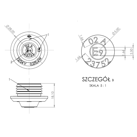 BIJELA SVJETILJKA ZA GAZAR, LD 2628/GRAPHITE