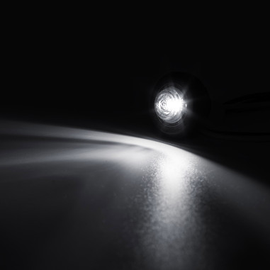 BIAŁA LAMPA POZYCYJNA WCISKANA W RURĘ DYMIONY...