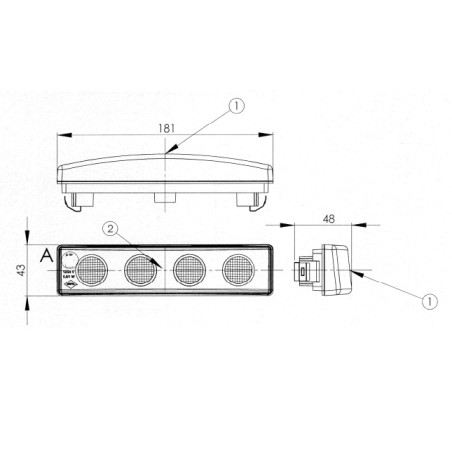 LAMPADA ANTIFUMO SCANIA MISCELA LED BIANCO LD 651/GRAPHITE