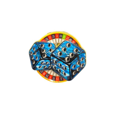 PIN BLUE PLUSH DICE ROULETTE