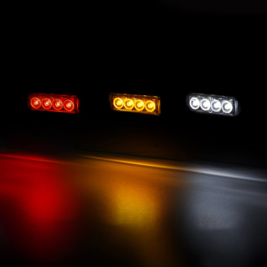 LAMPE D'ENJOLIVEUR LED FUMÉE ORANGE SLIM 4...