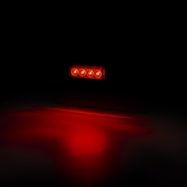 ROOK RODE LED OPLICHTINGSLAMP SLIM 4 DIODES LD...