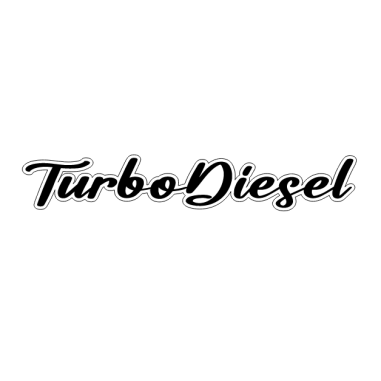 AUTOCOLLANT "TURBO DIESEL" NOIR 15CM