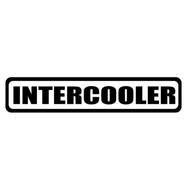 AUTOCOLLANT "INTERCOOLER" BLANC 15CM