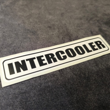 "INTERCOOLER" NAKLEJKA BIAŁA 15CM