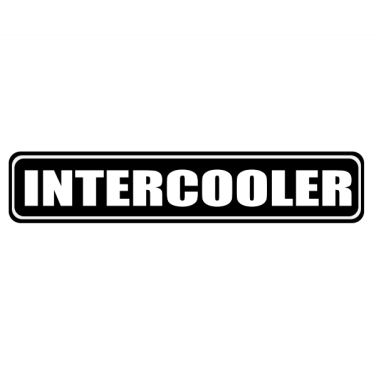 AUTOCOLLANT "INTERCOOLER" NOIR 15CM