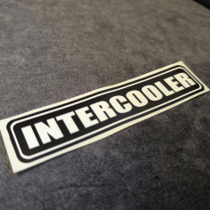 PEGATINA "INTERCOOLER" NEGRA 15CM 2