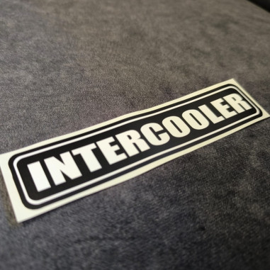 PEGATINA "INTERCOOLER" NEGRA 15CM