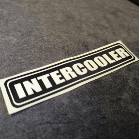 NÁLEPKA "INTERCOOLER" ČERNÁ 15CM
