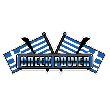 "GREEK POWER" STICKER 12CM