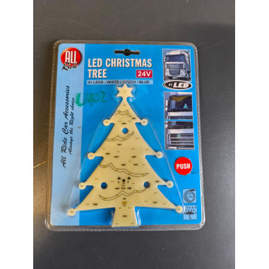 ALBERO DI NATALE ILLUMINATO A LED PER CAMION PER INTERNI PRESA 24V W102