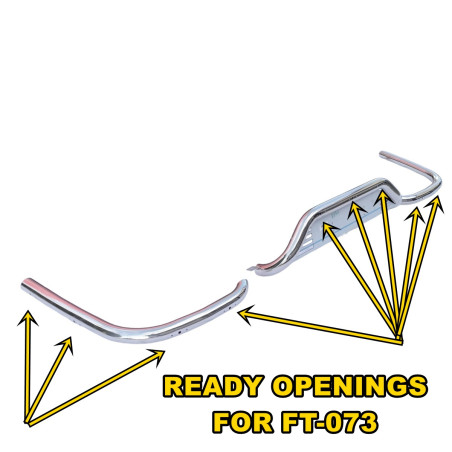 TUBERIA DE PARACHOQUES VOLVO FH4 DE 3 ELEMENTOS CON AGUJEROS PARA FT-073