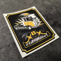 NALJEPNICA "OLD SKOOL V8 FLAGS" 8CM 2