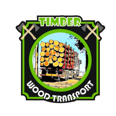 STICKER "TIMBER WOOD TRANSPORT" 8CM