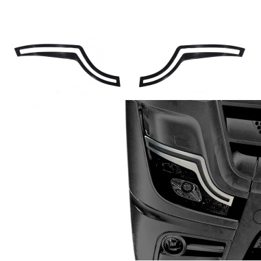 HEADLAMP EYEBROWS MERCEDES ACTROS MP5 MP4 SPOILER COVER EYELIDS