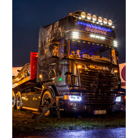 ORANJE DECORATIEVE LAMP VOOR ZONNEKLEP SCANIA 4/R