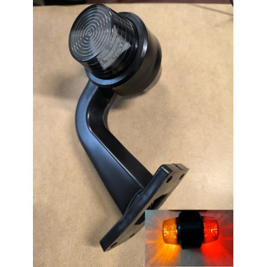 SMOKED ORANGE-RED LED DECORATIVE LAMP CURVED HANDLE