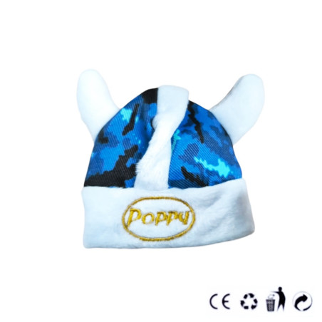 CAPPELLO DECORATIVO PER PELUCHE "POPPY GRACE MATE" BLU DANESE