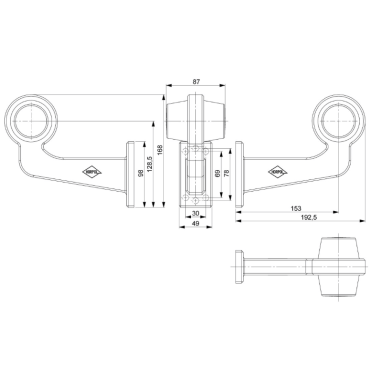LED-RICHTINGAANWIJZERLAMP ORANJE LKD 2590/GRAPHITE