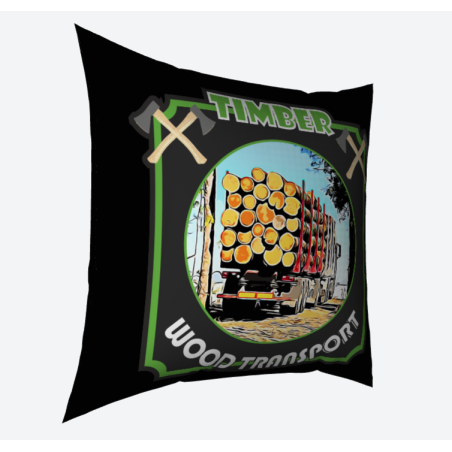 PILLOW 40x40 "TIMBER WOOD TRANSPORT"