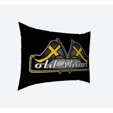 PILLOW 50X35 "OLD SKOOL" BLACK