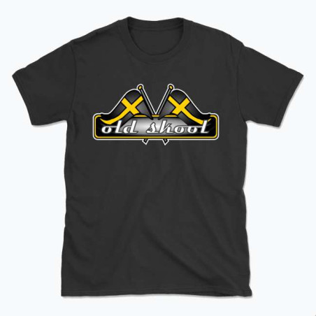 KOSZULKA T-SHIRT "OLD SKOOL V8 FLAGI" CZARNA