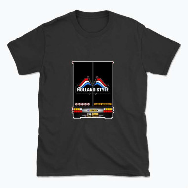 T-SHIRT "HOLLAND STYLE TRAILER", ZWART