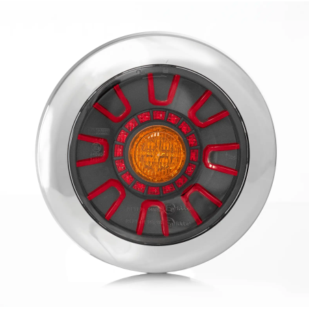 FT-313 LED CHROME BAJONET LAMPA TYLNA (STOP, KIERUNKOWSKAZ, POZYCJA)