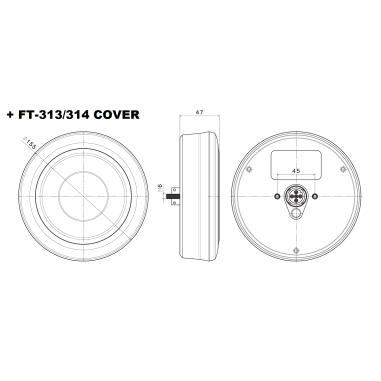 PILOTO TRASERO FT-314 LED BLACK BAJONET (MARCHA...