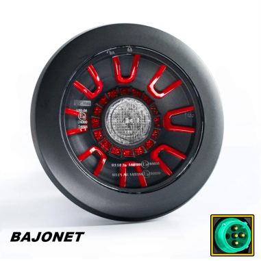 FT-314 LED BLACK BAJONET BAKRE LAMPA (REVERSERING, DIMMA, POSITION)