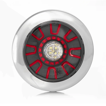 FT-314 LED CHROME BAJONET LAMPA TYLNA (COFANIA, PRZECIWMGŁOWA, POZYCJA)