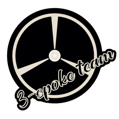 NÁLEPKA "3-SPOKE TEAM" 10CM