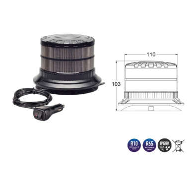 NARANČASTI BLJESKALICA SA DIMNOM LAMPOM (SPIDER...