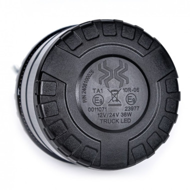 POMARAŃCZOWA LAMPA BŁYSKOWA Z KLOSZEM DYMIONYM...