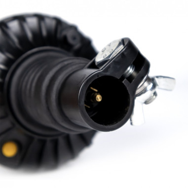 POMARAŃCZOWA LAMPA BŁYSKOWA Z KLOSZEM DYMIONYM...