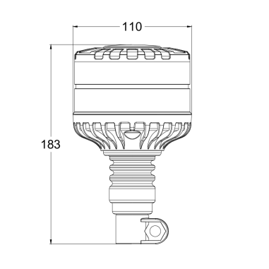 ORANJE FLITS MET ROOKLAMP (SPIDER - FLEX)