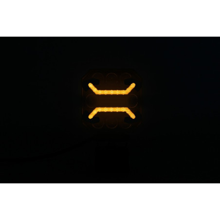 LAMPE DE TRAVAIL LED NOIRE + BANDE ORANGE