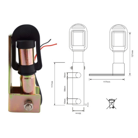 AKC1007K-A PIN-FÄSTE FÖR FLASHMONTERING ALR0084