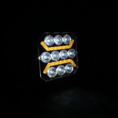 LAMPE DE TRAVAIL LED NOIRE + BANDE ORANGE
