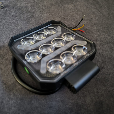 LAMPE DE TRAVAIL LED NOIRE + BANDE ORANGE