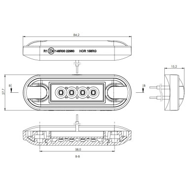 LAMPADA DI MARCIA A LED ARANCIONE LD 3211