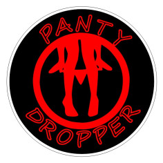 NAKLEJKA NA SZYBĘ "PANTY DROPPER" CZERWONA 10CM 2