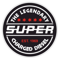 FÖNSTERKLISTERMÄRKE "THE LEGENDARY SUPER CHARGED" 10CM 2
