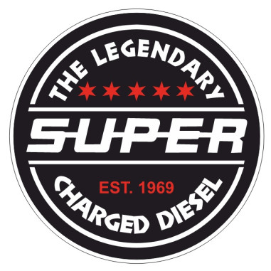 NAKLEJKA NA SZYBĘ "THE LEGENDARY SUPER CHARGED"...