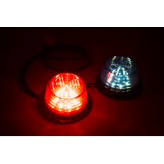 DUBBEL MODUL VIT-RÖD RÖKT LED MDBC 2591/GRAFIT 2