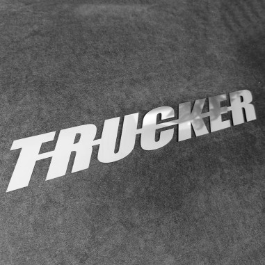 TRUCKER EMBLEM STAINLESS LOGO CHROME
