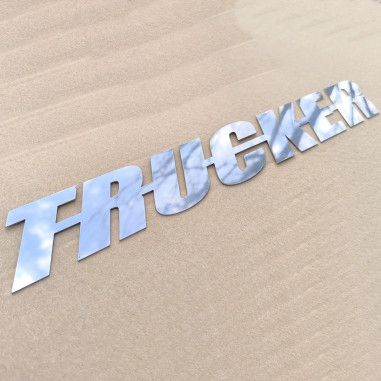 TRUCKER EMBLEEM RVS LOGO CHROOM