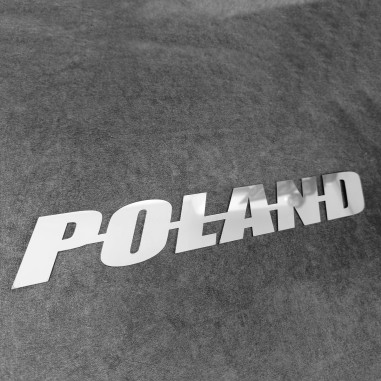 POLAND EMBLEM STAINLESS LOGO CHROME