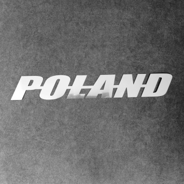 EMBLEMA POLAND LOGO IN ACCIAIO CROMATO